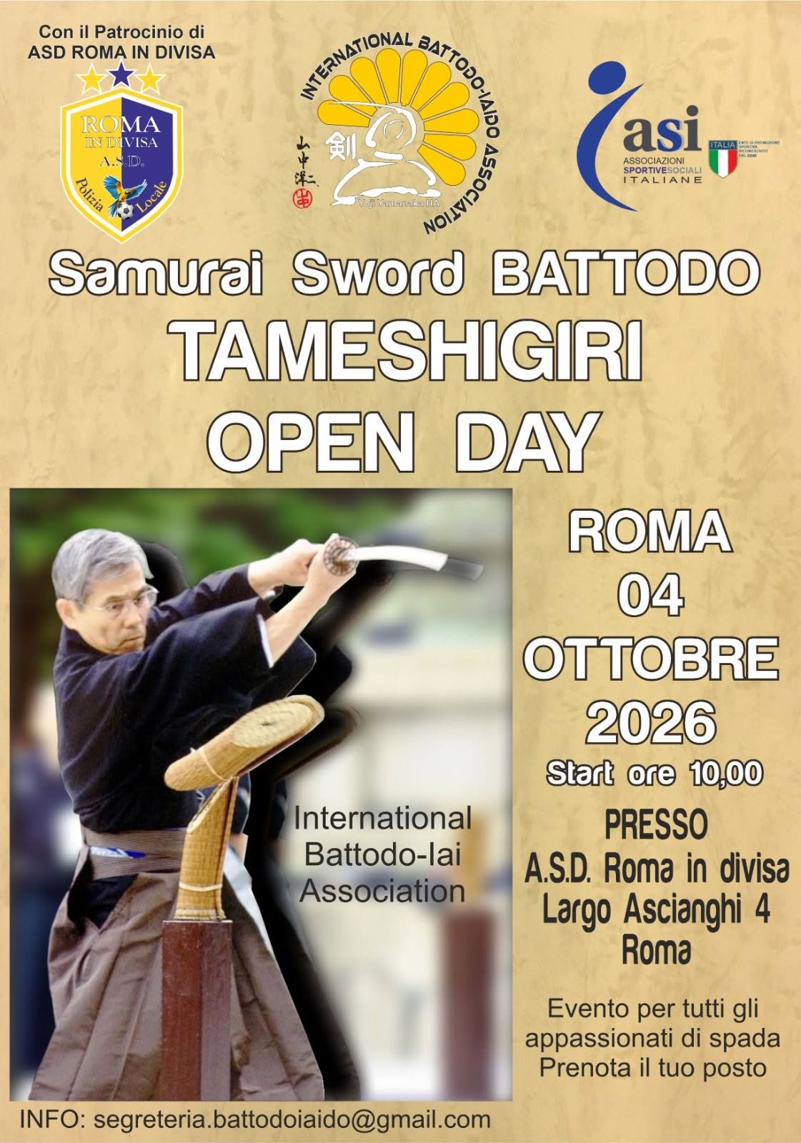 Locandina Tameshigiri Open Day
